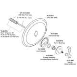 Trim for Sigma 300 Series 1/2" Thermostatic Shower Set with Charlotte Handle and No Volume Control 1.000496.V0T