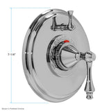 Simple Safe Thermostatic Valve Trim with Montreal Handle with One Volume Control
