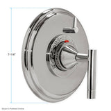 Simple Safe Thermostatic Valve Trim with Palermo Handle with One Volume Control