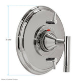 Simple Safe Thermostatic Valve Trim with Palermo Handle with Two Volume Controls