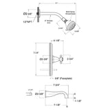 Tempress Valve Pressure Balanced Tub and Shower Set Trim with Alexandria Handle (Tempress Diverter Trim)