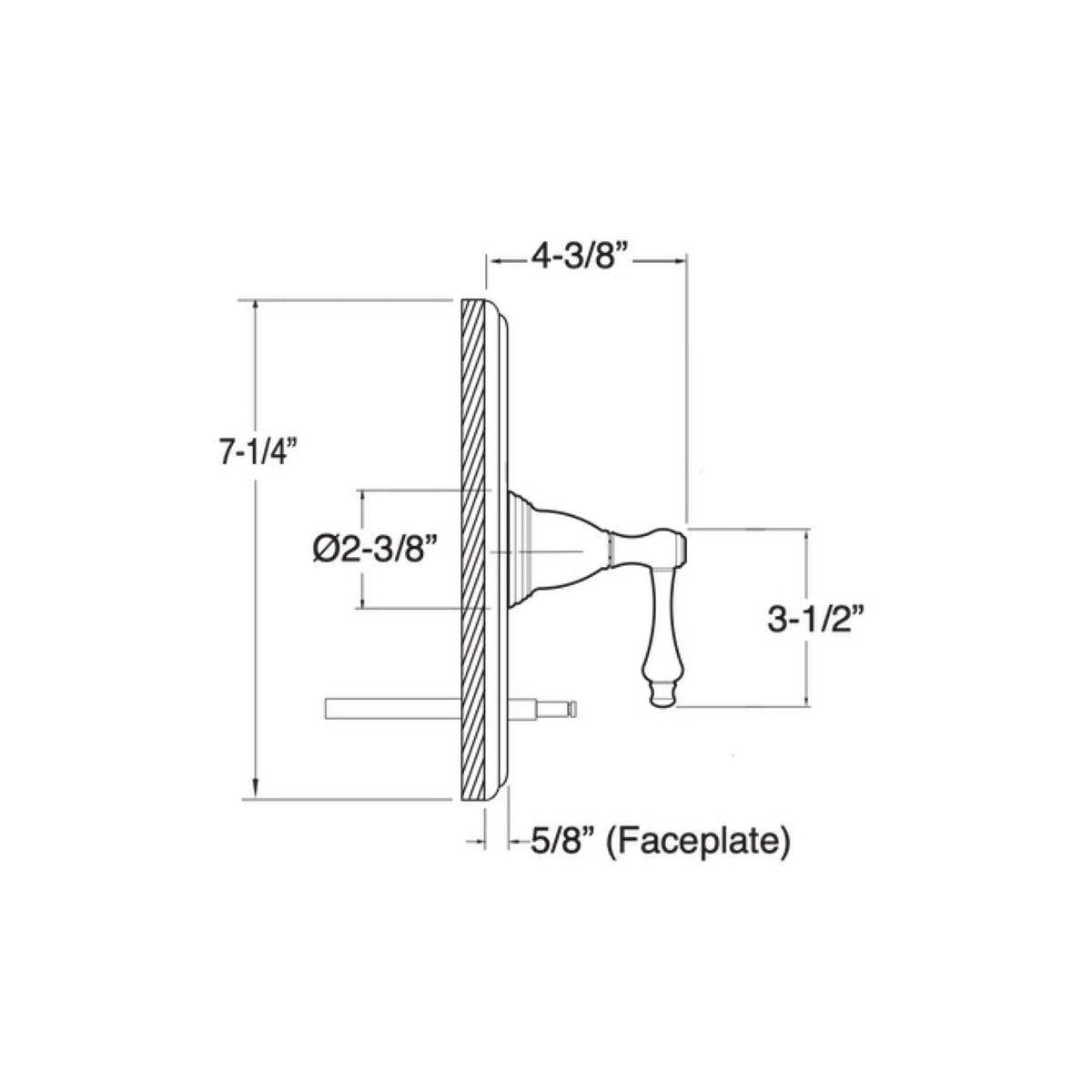 Sigma Pressure Balance Shower and Tub Trim with Montreal Handle 