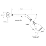 Sigma Pressure Balance Shower and Tub Trim with Montreal Handle and Diverter in Polished Chrome