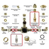 Butler Mill and Brassworks 1/2" Exposed Thermostatic Shower System Maintenance Service Pack