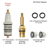 Butler Mill and Brassworks 1/2" Exposed Thermostatic Shower System Maintenance Service Pack 20 Point