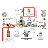 Butler Mill and Brassworks 3/4" Exposed Thermostatic Shower System Maintenance Service Pack