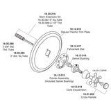 Trim for Sigma 300 Series 1/2" Thermostatic Shower Set with Salem Handle and No Volume Control 1.000996.V0T