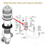 Sigma Bidet Diverter Valve with Vacuum Breaker 18.09.020