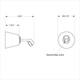Sigma Swivel Handheld Shower Wall Bracket