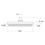Sigma 7"x6" Rectangular Easy Clean Showerhead with Swivel Connector 18.10.037