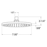 Sigma 7" Round Easy Clean Shower Head with Swivel Connector