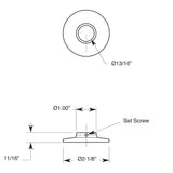 1/2" Deluxe Shower Flange with Set Screw