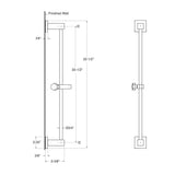 Sigma Square Contemporary Shower Slidebar