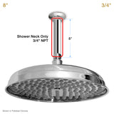 Sigma 8"x3/4" Ceiling Mount Straight Shower Neck 3/4" NPT 18.10.143