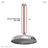 Sigma 18" Ceiling Mount Straight Shower Neck 3/4" NPT 18.10.144