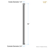 18"x1/2" Ceiling Mount Straight Shower Neck 1/2" NPT 18.10.146