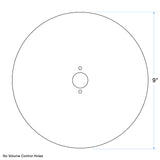 9" Round Contemporary Trim Plate with No Volume Control Holes for Sigma 3/4" Thermostatic Shower Valve