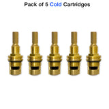 5 Pack of 1⁄2" Quarter Turn Ceramic Cartridge Cold 16 Point 18.30.029