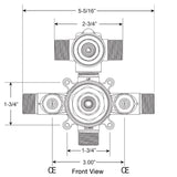 Sigma Pressure Balance Shower Valve with 2-Way Diverter 18.30.063