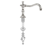 Sigma Encore Lavatory Faucet Spout Assembly (Spout, Metal Knob, Nipple, Nipple Holding Nut, and 4-Way Tee Assembly)