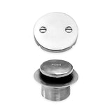 Toe Activated Tub Drain and Overflow Faceplate