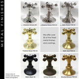 Sigma 350 Series Lavatory Faucet Spout Assembly (Spout, Metal Knob, Nipple, Nipple Holding Nut, and 4-Way Tee Assembly)