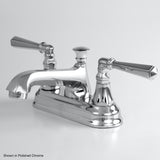 Sigma 4" Centerset Bathroom Sink Faucet with Hexagon Spout and Windham Levers 1.001003