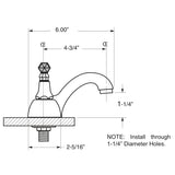 Sigma 4" Centerset Lavatory Faucet with Windham Levers 1.001004