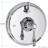 Sigma 1.001767T, Sigma Pressure Balance Shower Valve Trim with Diverter on Top with Montreal Handle 1.001767T