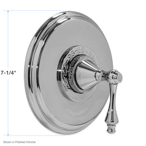 Sigma 1.001796.V0T, Trim for Sigma 200 Series 1/2" Thermostatic Shower Set with Montreal Handle with No Volume Control 1.001796.V0T