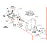 Sigma 200 Series Thermostatic Valve Trim with Two Volume Controls and Montreal Handle 1.001796.V2T