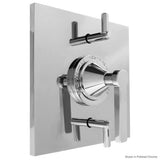 Sigma 1.052996.V2T, Sigma 310 Series Thermostatic Shower Trim with Tribeca Handle and Two Volume Controls 1.052996.V2T