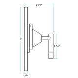 Sigma 1.074996.V0T, Sigma 3400 Series Thermostatic Shower Trim with Contemporary Trim Plate and Polaris II Lever Handle 1.074996.V0T