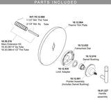 Sigma 1.074996.V0T, Sigma 3400 Series Thermostatic Shower Trim with Contemporary Trim Plate and Polaris II Lever Handle 1.074996.V0T