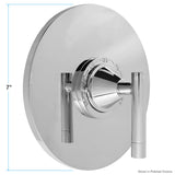 Sigma 1.074996.V0T, Sigma 3400 Series Thermostatic Shower Trim with Contemporary Trim Plate and Polaris II Lever Handle 1.074996.V0T