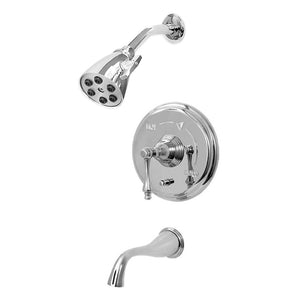 Sigma Pressure Balance Shower and Tub Trim with Montreal Handle and Diverter in Polished Chrome
