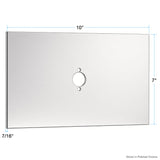 Sigma 18.12.059, Sigma Contemporary 10"x7" Rectangular Thermostatic Shower Trim Plate with No Volume Control Hole 18.12.059