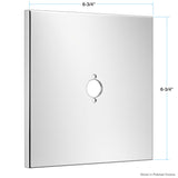 Sigma 18.12.063, Sigma Contemporary 6-3/4" Square Thermostatic Shower Trim Plate with No Volume Control Hole 18.12.063