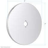 Sigma 18.12.064, Sigma Contemporary 7" Round Thermostatic Shower Trim Plate with No Volume Control Hole 18.12.064