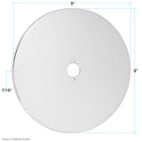 Sigma Contemporary 9" Round Thermostatic Shower Trim Plate with No Volume Control Holes 18.12.086