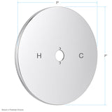 Sigma 18.12.094, Sigma Contemporary 7" Square Pressure Balance Shower Trim Plate with No Diverter Hole 18.12.094