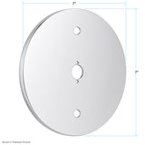 Sigma 18.12.140, Sigma Contemporary 7" Round Thermostatic Shower Trim Plate with Two Volume Control Holes 18.12.140