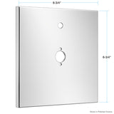 Sigma Contemporary 6-3/4" Square Thermostatic Shower Trim Plate with One Volume Control Hole 18.12.141