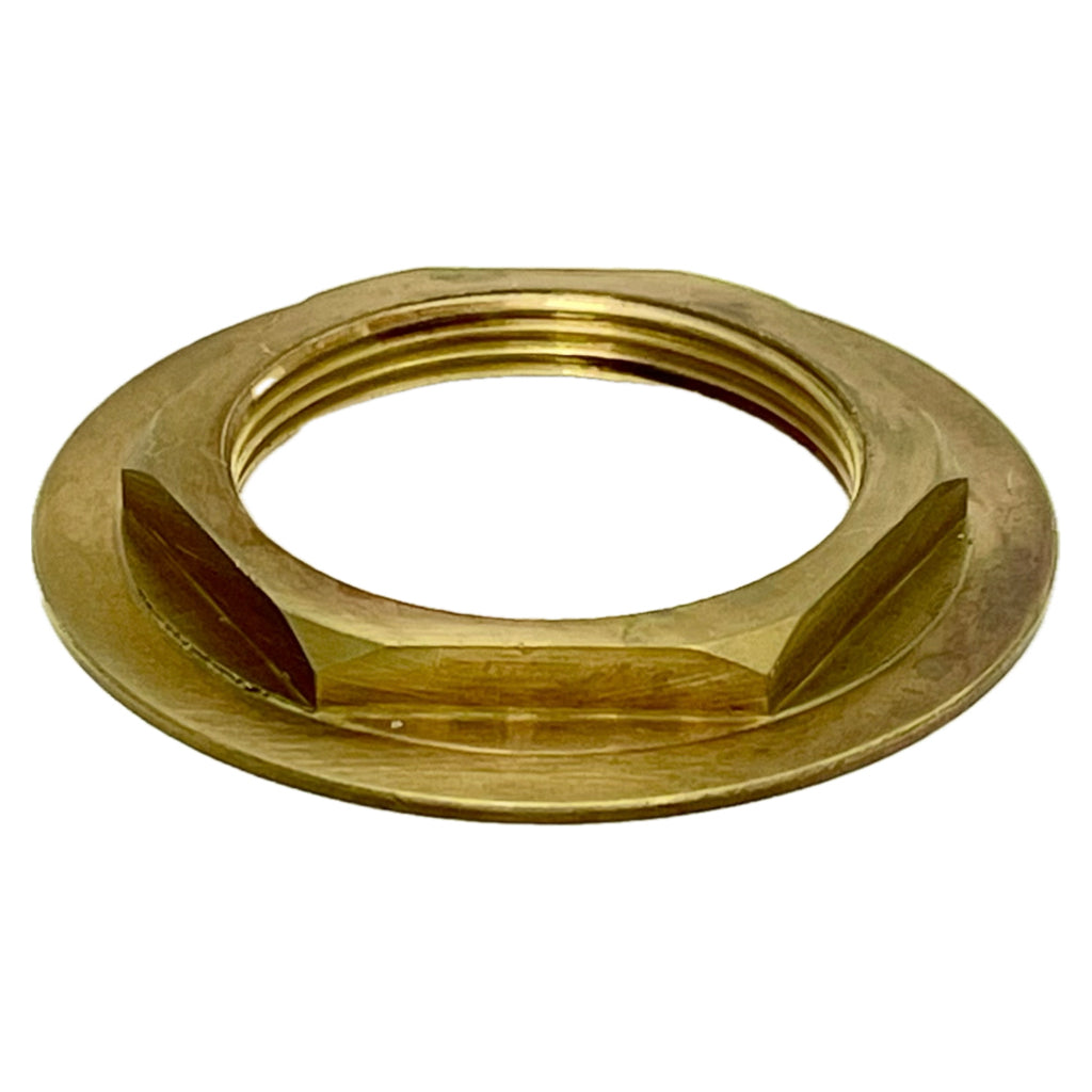 Sumerain Brass Extension Nut For Clawfoot Tub Faucet – Wall Mount Adapter, 1/2" Female NPT X G3/4 Male, 2-Pack, Polished Brass
