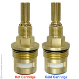 Sigma 18.30.018T and 18.30.017T, Sigma Bundle of Hot and Cold 3/4" Quarter Turn Ceramic Disc Cartridges 16 Point 18.30.018T and 18.30.017T