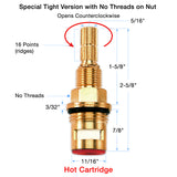 1/2" Quarter Turn Cold Cartridge 16 Point 18.30.030T, Sigma, Sigma Cartridge, Sigma 1/2" cartridge