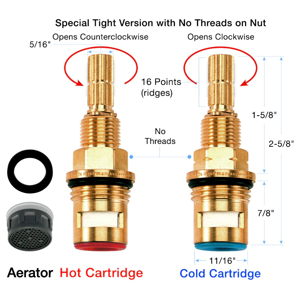 Sigma Lavatory Sink 1/2" Faucet Maintenance Service Pack 16 Point 18.30.030T and 18.30.029T and 18.07.001