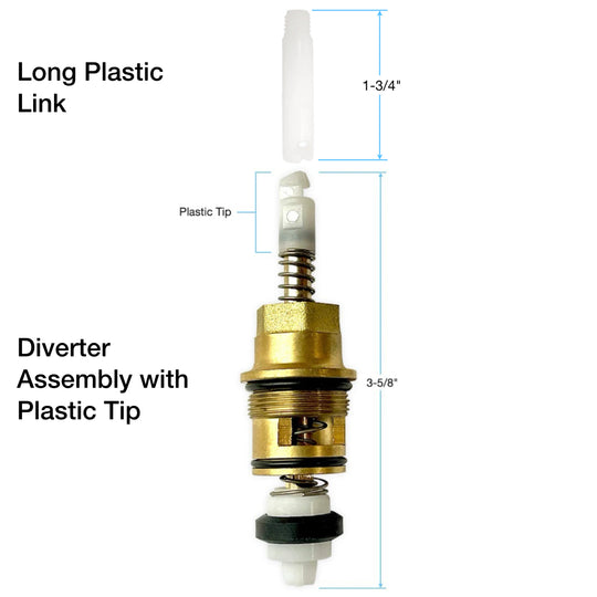 Tempress Diverter Assembly with Plastic Tip and Long Plastic Link (18.30.069-L)