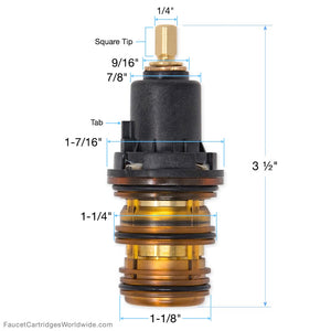 Sigmatherm 1/2" Full-Flow Thermostatic Cartridge 18.30.082, Sigma, Sigma Cartridge, 1/2" Cartridge, Thermostatic Cartridge, Eurotherm Thermostatic Cartridge, Eurotherm Valve, Eurotherm 1/2" Thermostatic Cartridge, Sigma 1/2" Thermostatic Cartridge, Herbeau 1/2" Thermostatic Cartridge