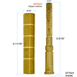 Sigma Brass Stem and All-thread 20 Point 18.30.123